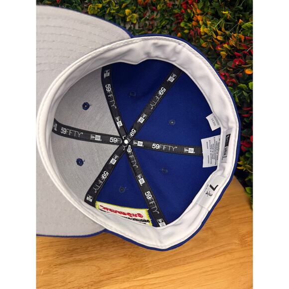 LA Los Angeles New Era x Supervsn Collab Hat Cap Emmbroidered Blue White 7 3/4 - Picture 11 of 14